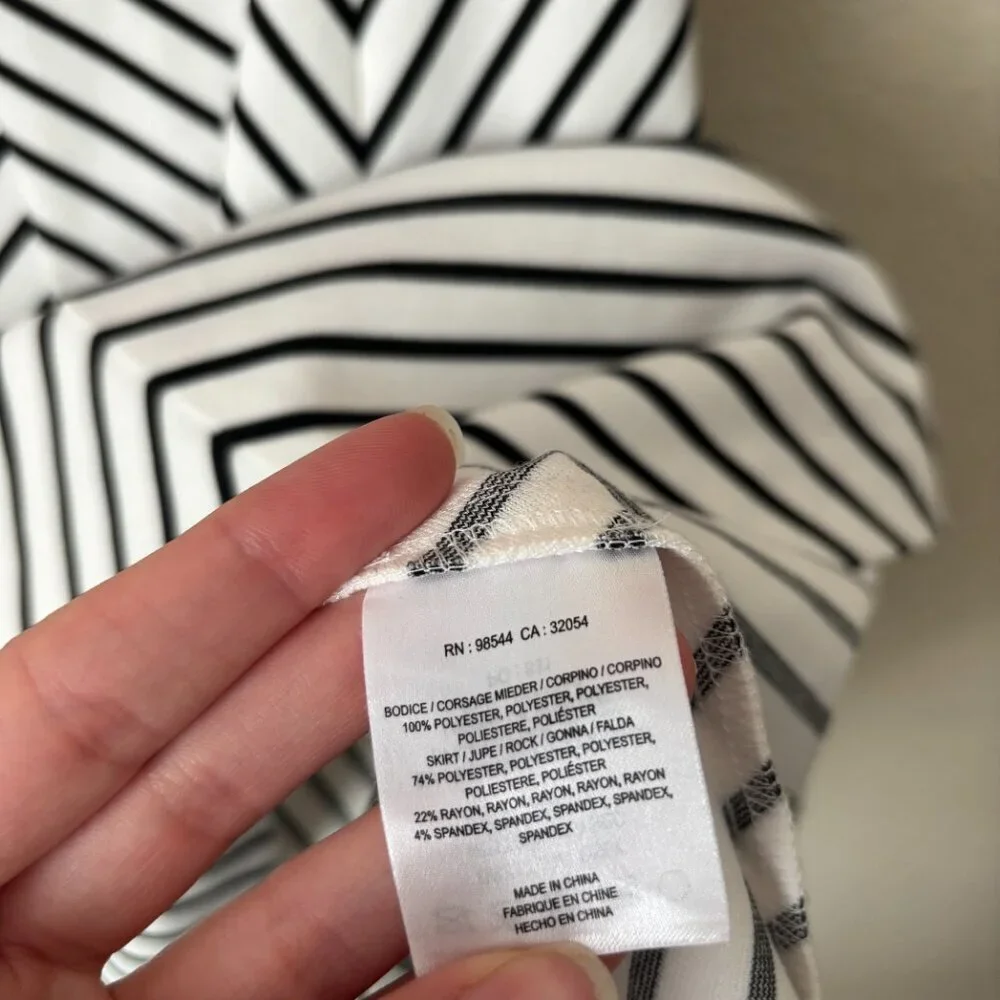 Anthropologie Tabitha Cat Gatto Printed Novelty Dress Striped Tie Neck HTF Rare - Picture 9 of 15